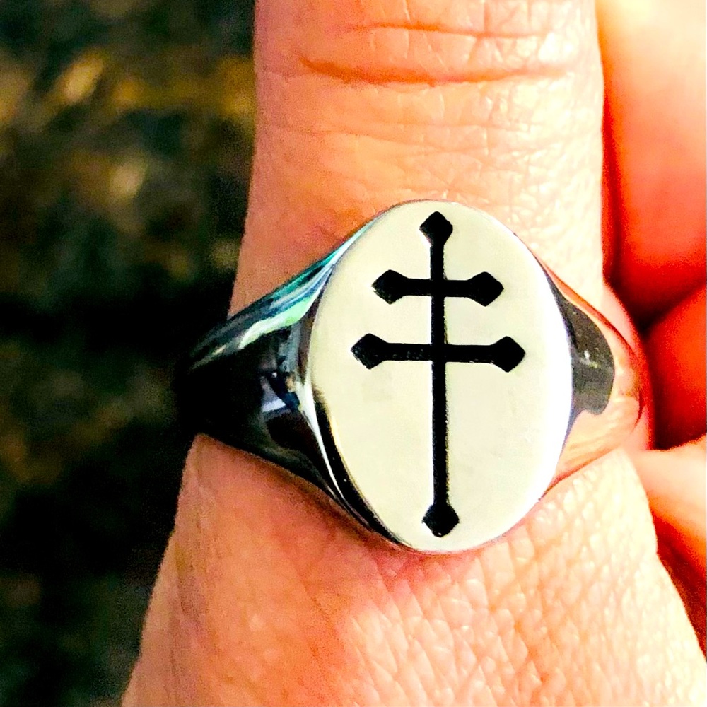 JOHNNY DEPP DOUBLE CROSS PIRATE RING NEW🔥 - Picture 1 of 10